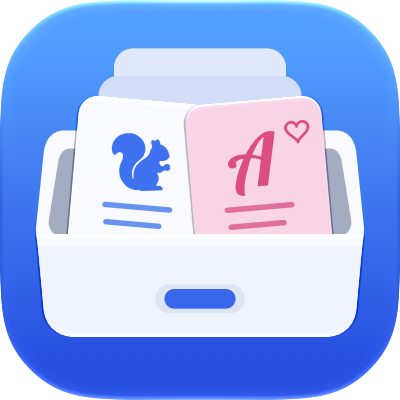 The LookyHere app icon: index cards in a shoebox.