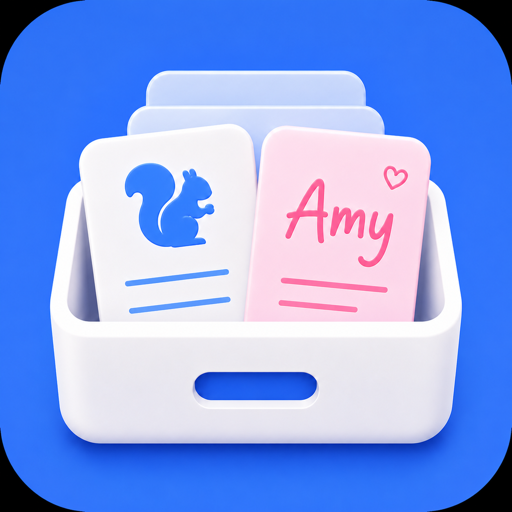 The LookyHere app icon: index cards in a shoebox.